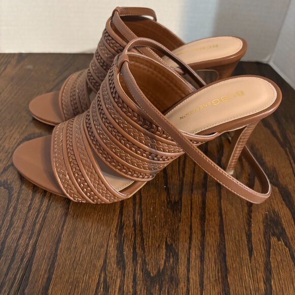 BCBGENERATION Karli Dress Sandals Women's Shoes In Caramel SZ: 9 - Picture 2 of 16